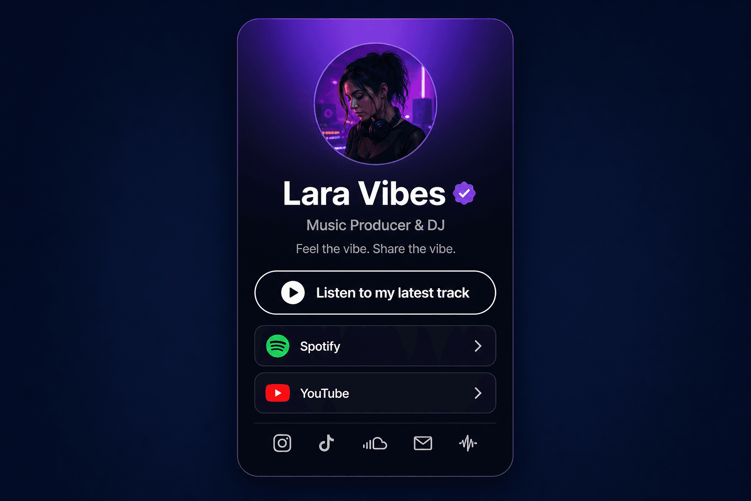 Editable LivingTag page you control